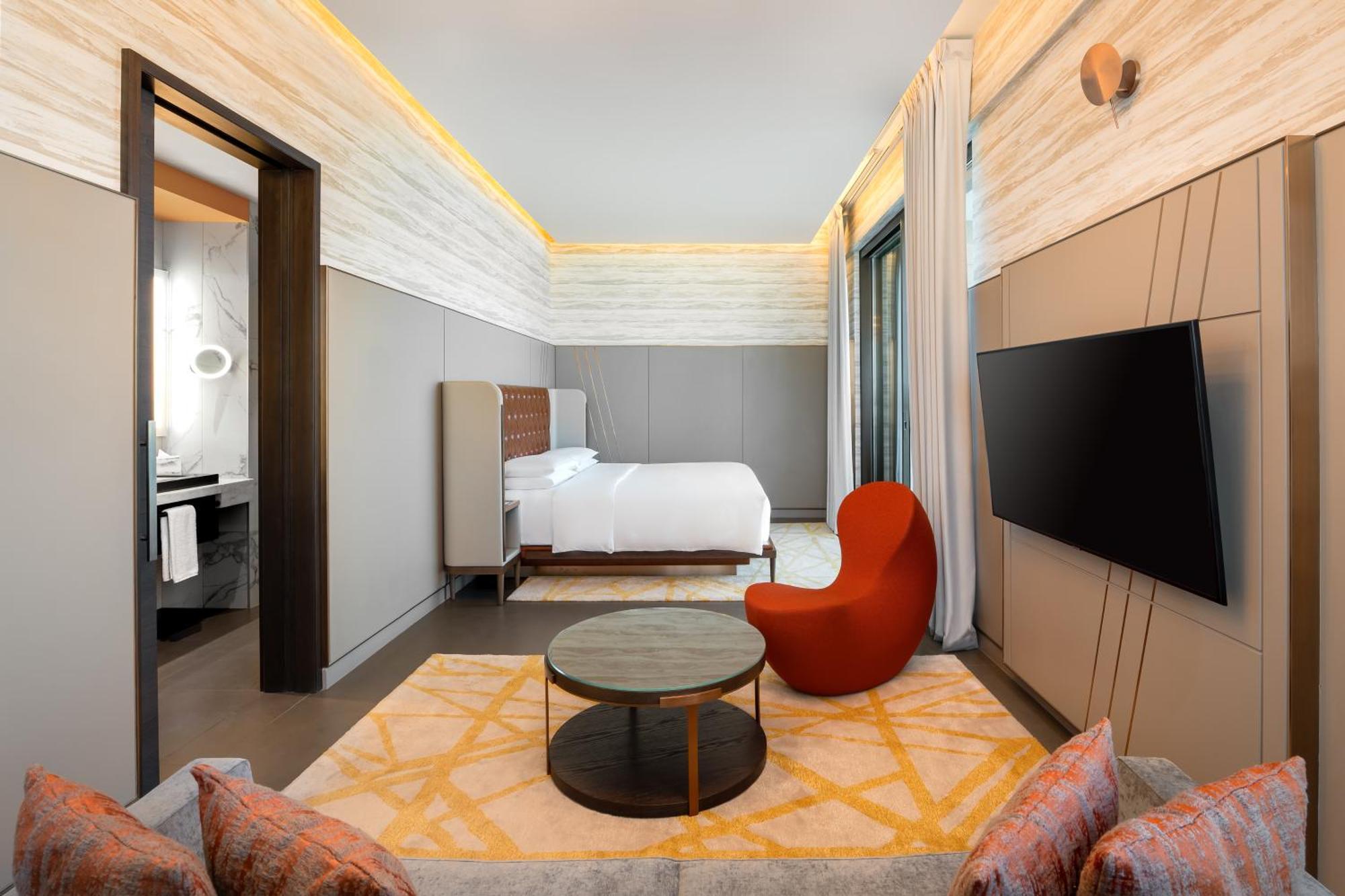 Hyatt Centric Jumeirah 迪拜 外观 照片 A bedroom at the hotel